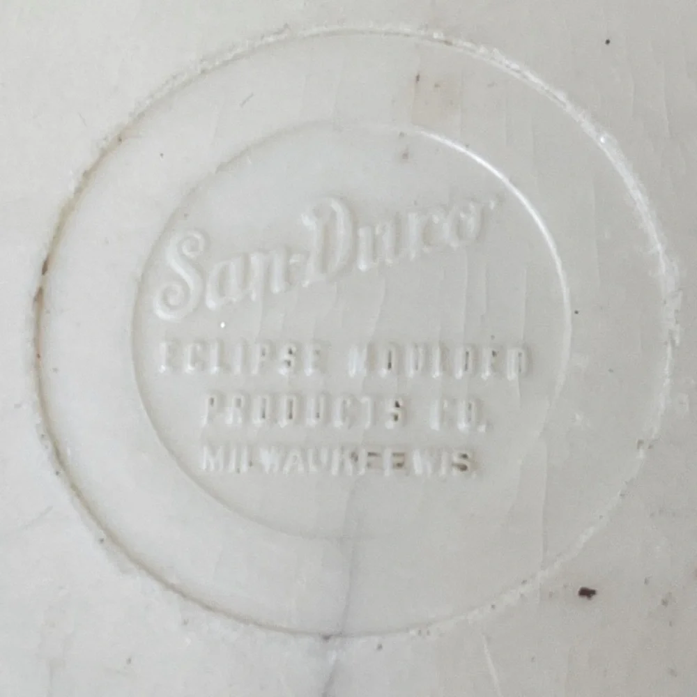 1930s SAN DURO Eclipse Molded Ivory Celluloid Vanity Set